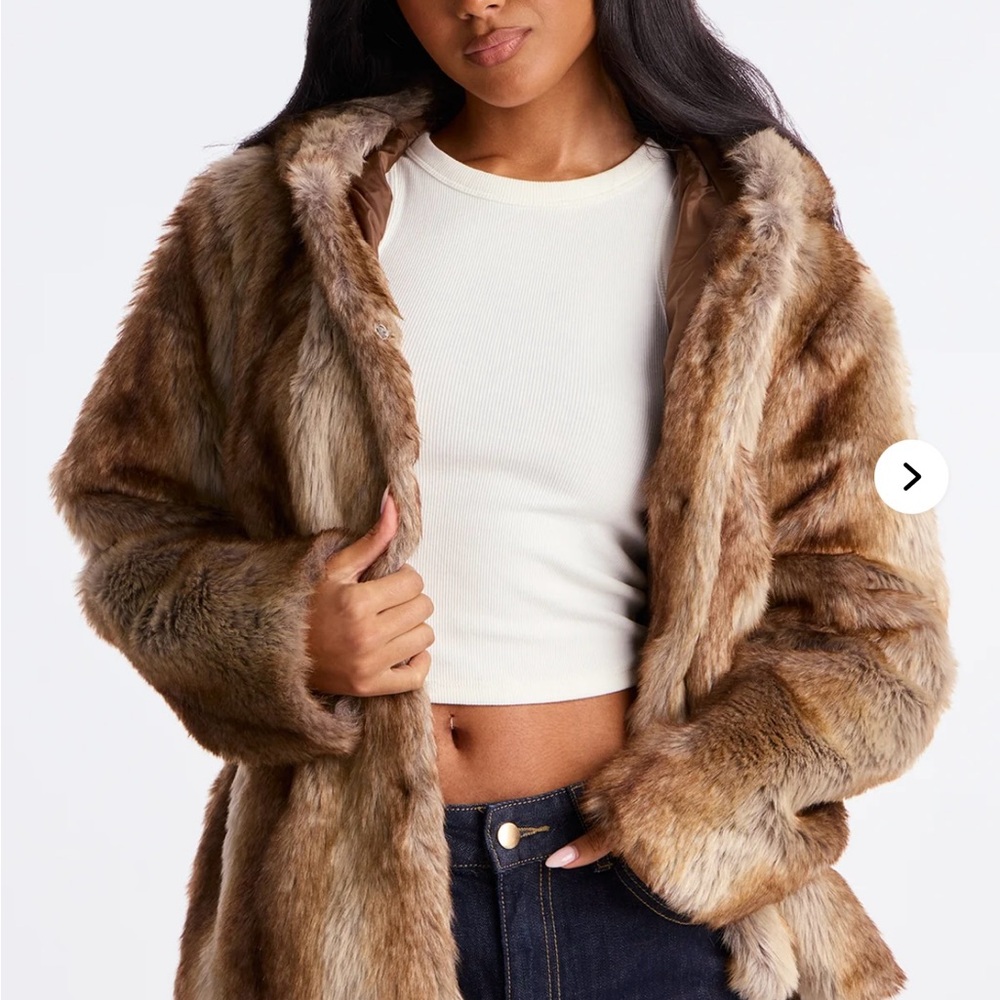 Fashion Nova Teddy Jacket in Rich Brown